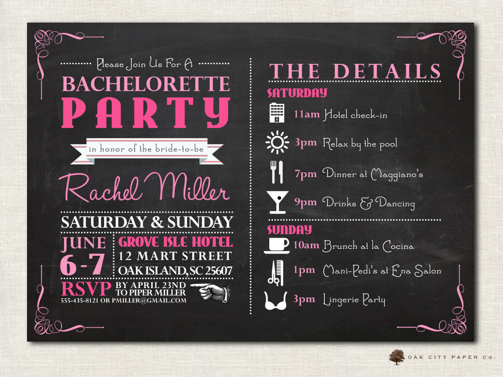 Free Printable Bachelorette Invites â Crafthubs